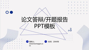 Modelo de PPT de relatório de abertura de tese de graduação com fundo de padrão geométrico
