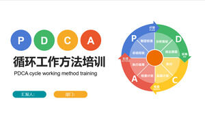 descarga de la plantilla PPT de entrenamiento del método de trabajo del ciclo PDCA