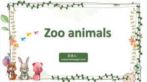 漫画動物園の動物PPT絵本のダウンロード