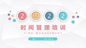 Color micro stereo time management training PPT