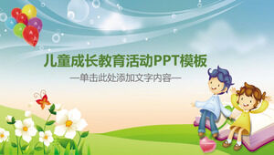 Plantilla PPT para reunión de padres de kindergarten de dibujos animados