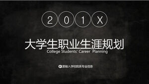 Téléchargement PPT de planification de carrière d'étudiants dynamiques en noir et blanc