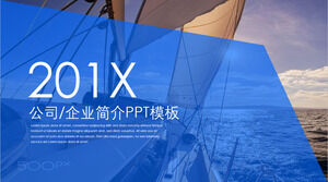 Modèle PPT pour le profil de l'entreprise "Long Wind and Waves, Straight Sailing to the Sea"