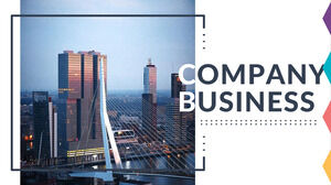Profil Perusahaan dengan Template PPT Latar Belakang Bangunan Komersial Modern