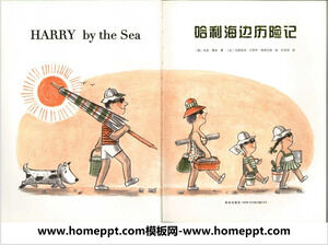 Povestea din cartea ilustrată a aventurilor lui Harry lângă mare PPT