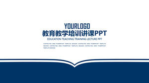 Descarga gratuita de la plantilla PPT para la defensa de la graduación de la educación y la formación.