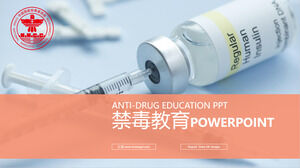 Plantilla PPT para educación antidrogas: Manténgase alejado de las drogas y aprecie la vida