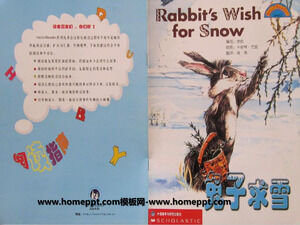 Livro de imagens história de coelho procurando neve PPT