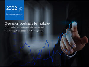 PPT template for dynamic business work summary