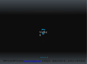 Mavi atmosfer ürün ekranı PPT şablonu