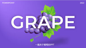 Template ppt pengenalan anggur ungu atmosfer sederhana