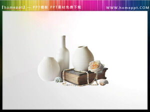 5 buah bahan ilustrasi PPT pot bunga porselen dengan latar belakang transparan