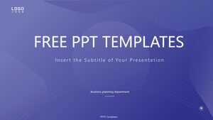 Modelo de Powerpoint gratuito para negócios elegantes azuis