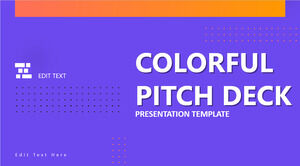 Modello PowerPoint gratuito per mazzo di pitch colorato