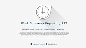 Plantilla de PowerPoint gratuita para informes de resumen de trabajo