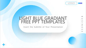 Modello PowerPoint gratuito per affari azzurri