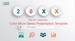 Modello PowerPoint gratuito per Micro Stereo a colori