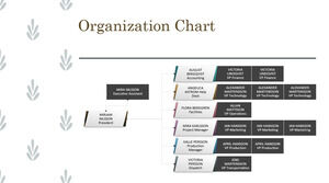 Free Powerpoint Template for Minimalist Organization Chart
