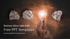 Free Powerpoint Template for Business Ideas Light Bulbs