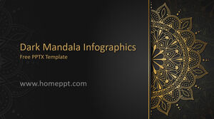 เทมเพลต Powerpoint ฟรีสำหรับ Dark Mandala