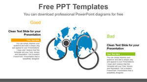 Modèle Powerpoint gratuit pour les soins médicaux mondiaux