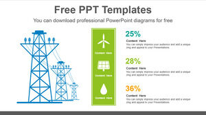 Modèle Powerpoint gratuit pour la tour électrique de tension