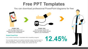 Free Powerpoint Template for Telemedicine Flow