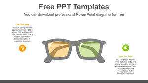 Görünümlü Gözlükler için Ücretsiz Powerpoint Şablonu