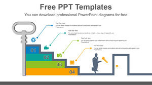 Anahtar Merdiven için Ücretsiz Powerpoint Şablonu