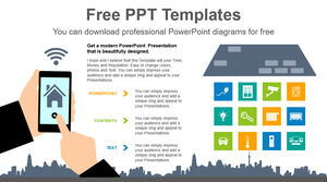 IOT Kontrolü için Ücretsiz Powerpoint Şablonu