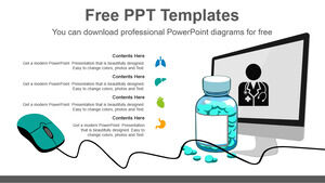 Darmowy szablon PowerPoint dla lekarza internetowego PPT
