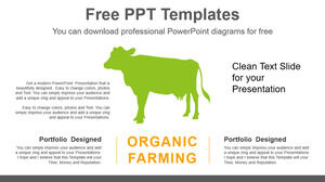 Șablon Powerpoint gratuit pentru Siluetă de vacă