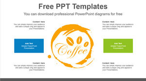 Darmowy szablon PowerPoint dla ziaren kawy