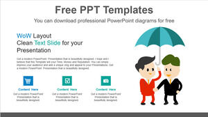 Modelo de Powerpoint gratuito para guarda-chuva de negócios