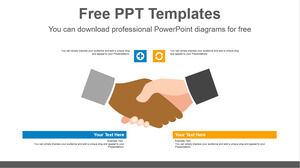 Template Powerpoint Gratis untuk Jabat Tangan Bisnis
