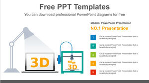 用於 3D 打印機 PPT 的免費 Powerpoint 模板