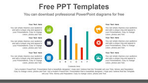 Template Powerpoint Gratis untuk Grafik Batang Vertikal