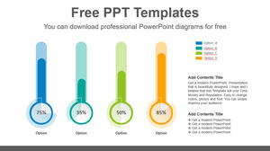 Plantilla de PowerPoint gratuita para gráfico de termómetro