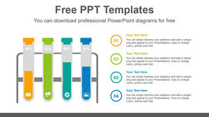 Plantilla de PowerPoint gratuita para el gráfico de tubos de ensayo
