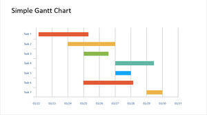 Free Powerpoint Template for Simple Gantt Chart