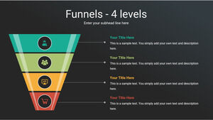 Free Powerpoint Template for 4 Levels Dark Funnel