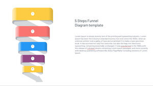 Free Powerpoint Template for 5 stages Funnel