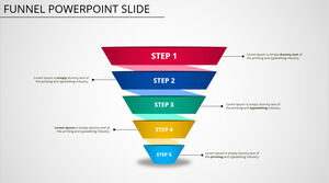 Șablon Powerpoint gratuit pentru diagramă pâlnie de marketing