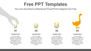 เทมเพลต Powerpoint ฟรีสำหรับความคืบหน้าของไข่ทองคำ