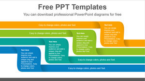 Modelo de Powerpoint gratuito para quatro fitas torcidas
