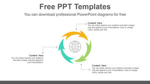 Plantilla de PowerPoint gratuita para progreso curvo
