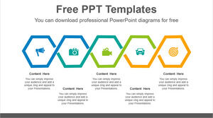 Plantilla de PowerPoint gratis para pentagrama conectado