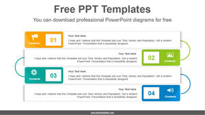 Free Powerpoint Template for Corner Rounded Cards