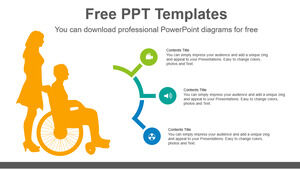 Бесплатный шаблон Powerpoint для человека в инвалидной коляске