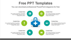 Modèle Powerpoint gratuit pour boîte médicale radiale